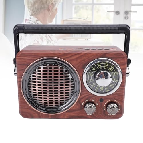 Radio portátil retro Yoidesu con Bluetooth AM FM y antena telescópica miniatura 6