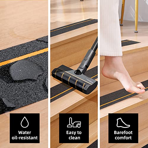 Image of Reniteco Reflective Anti Slip Tape - 2 inch x 16.5Ft, Black Heavy Duty Grip Tape - High Adhesion & Waterproof, No Residue Removal for Outdoor Stairs, Tile, Shower, Bathtub - Extra Grip Safety Tape