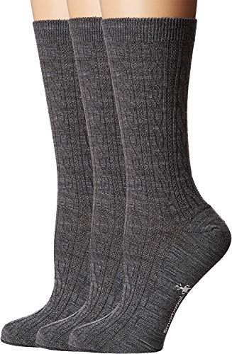 Smartwool Women’s Cable Sock - Merino Wool Performance Crew Socks 3 Pair Multi