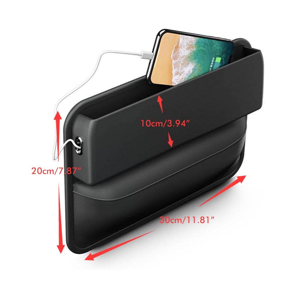 Organizer Per Sedile Auto - Tasca Portaoggetti In Pelle Per Telefono, Chiavi, Occhiali