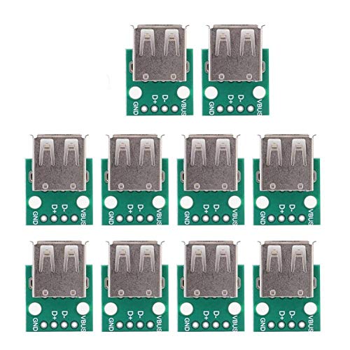 Adaptateur USB type A femelle, 4 broches 2.54mm, carte DIY alimentation