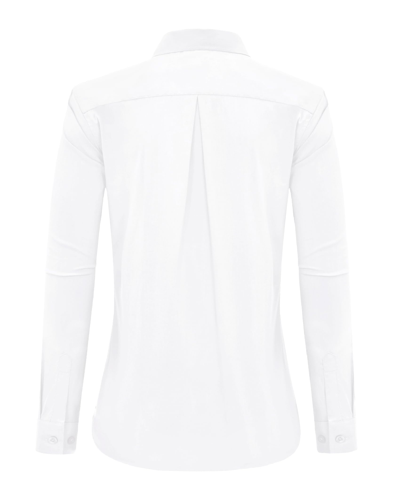 J.VER Bluse Damen Business Bügelfrei Langarmshirt Einfarbig Tops Kragen Baumwolle Oberteile Knitterfreies Damen Hemdbluse Mode Für Damenblusen