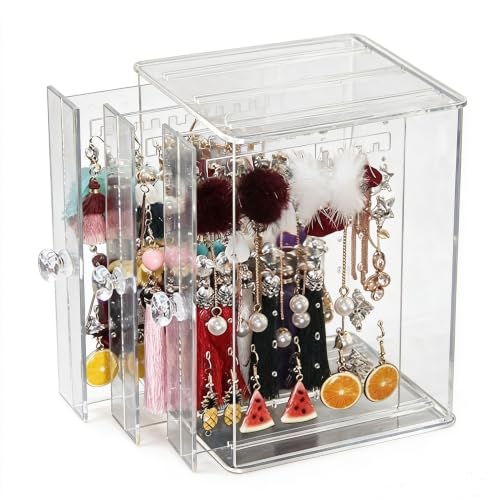Sooyee Clear Acrylic Earring Holder Organizer