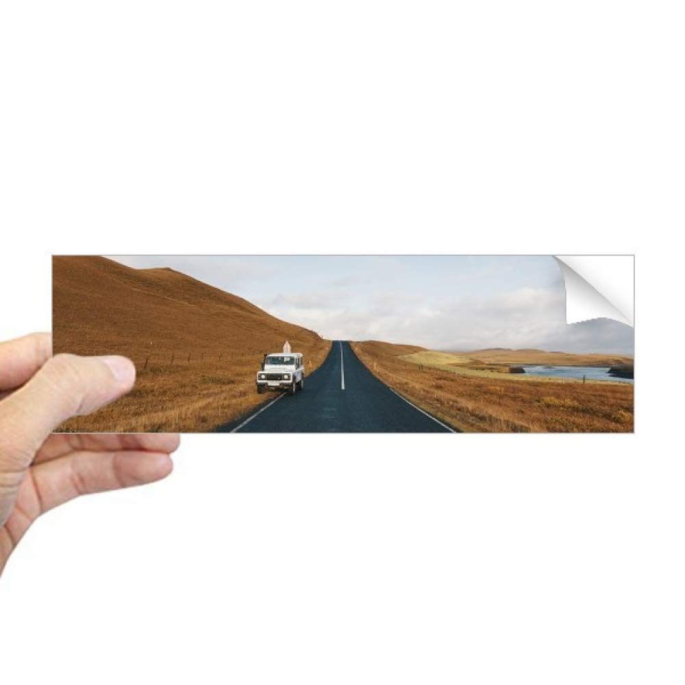 Adhesivo de coche rectangular de campo y cielo para decorar tus viajes en carretera