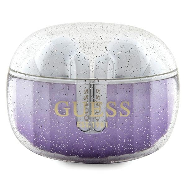 CG Mobile Guess Casque Bluetooth TWS + Station d'accueil Glitter Gradient Violet