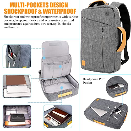 11.6 12 13 Inch Laptop Tablet Backpack Messenger Shoulder Bag Sleeve for iPad Air 13/Pro 13, iPad Pro 12.9, Surface Pro 12/11, Galaxy Tab S10+ S9 FE Plus4