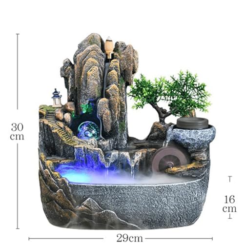 Fontaine à eau de table design avec jet parfumé et cristal d'intérieur
