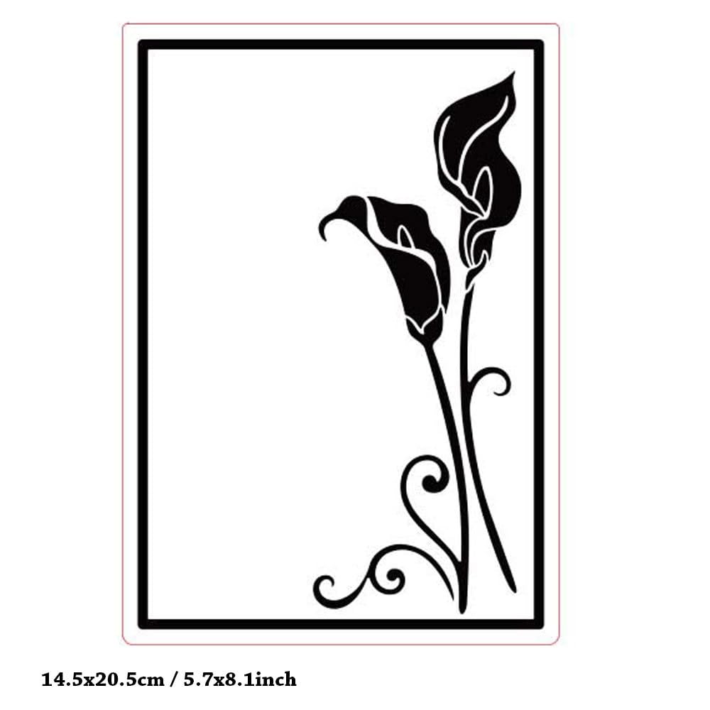 arriettycraft Calla Lily Texture 3D Large Plastic Embossing Folders for Card Making or Journaling Flowers DIY Template Photo Album Paper Handmade Scrapbooking Craft Decoration Mold - Image 2