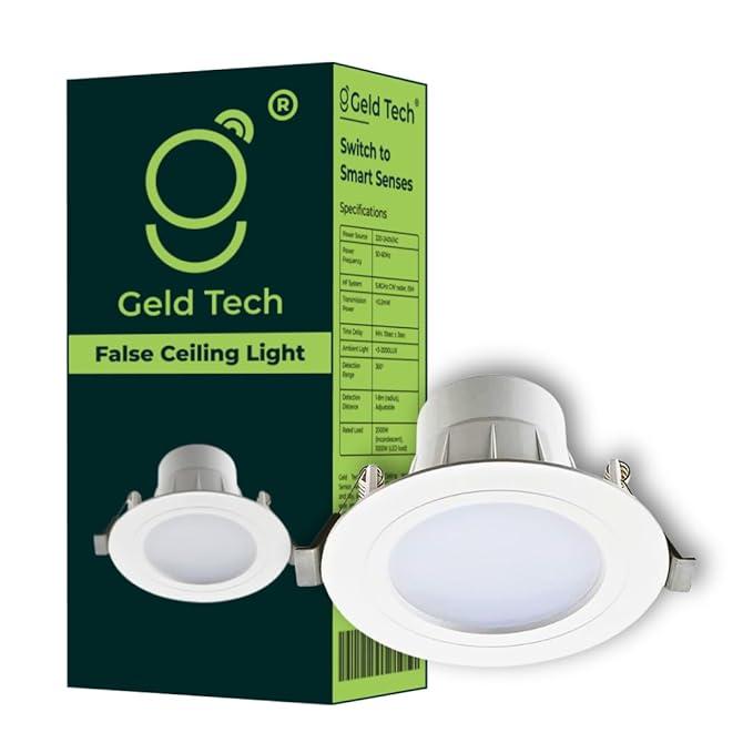 Geld Tech 7W Round Conceal Downlight, 7W False Ceiling Light, Round LED Conceal Surface Light for POP, 6500k Cool Day White Conceal Downlight