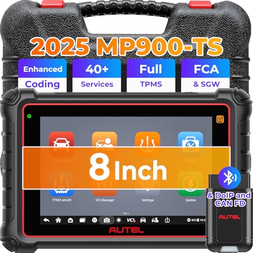 Autel MaxiPRO MP900-TS Scanner: 2025 Level-up of MP808S-TS, MP808BT Pro, MS906TS w/DoIP CAN-FD, 40+ Services, OE ECU Coding, TPMS Programming Relearn, Bi-Directional Test, All System Scan, FCA SGW