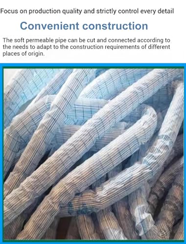 Tuyaux de Drainage perforés de 3, 4 et 6 Pouces pour drains français - tuyaux ondulés Non tissés, Solutions de Drainage des infiltrations extérieures, 20 Pieds (600 cm) de Long, idéaux pour
