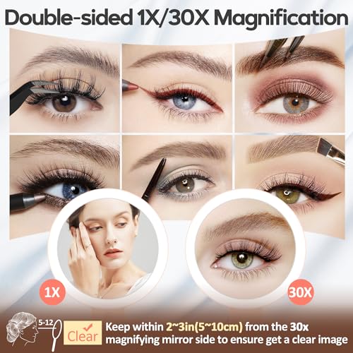 Espejo de Maquillaje con Luz Aumento 30X Redondo miniatura 3