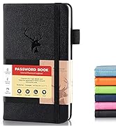 molekaus Password Book with Alphabetical Tabs Small Password Keeper with Extra Password Space to ...