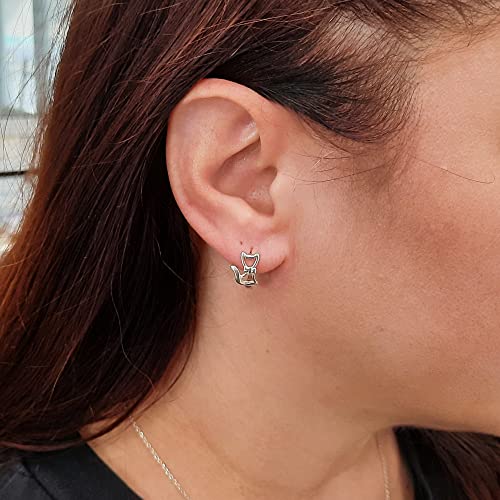 Boucles d'oreilles argent 925 chaton un cadeau symbolique et durable - 5
