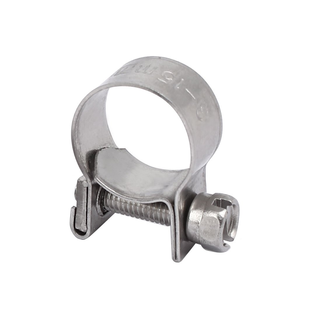 Aexit 13mm-15mm 304 Clamps Stainless Steel Screw Mounted Adjustable Pipe Strap Clamps Hose Clamp