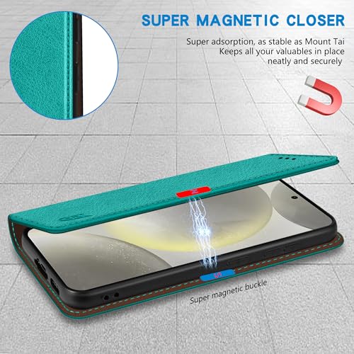 Image of ZZXX for Galaxy S23 FE Wallet Case Strong Magnetic 6.4 inch,Lake Blue