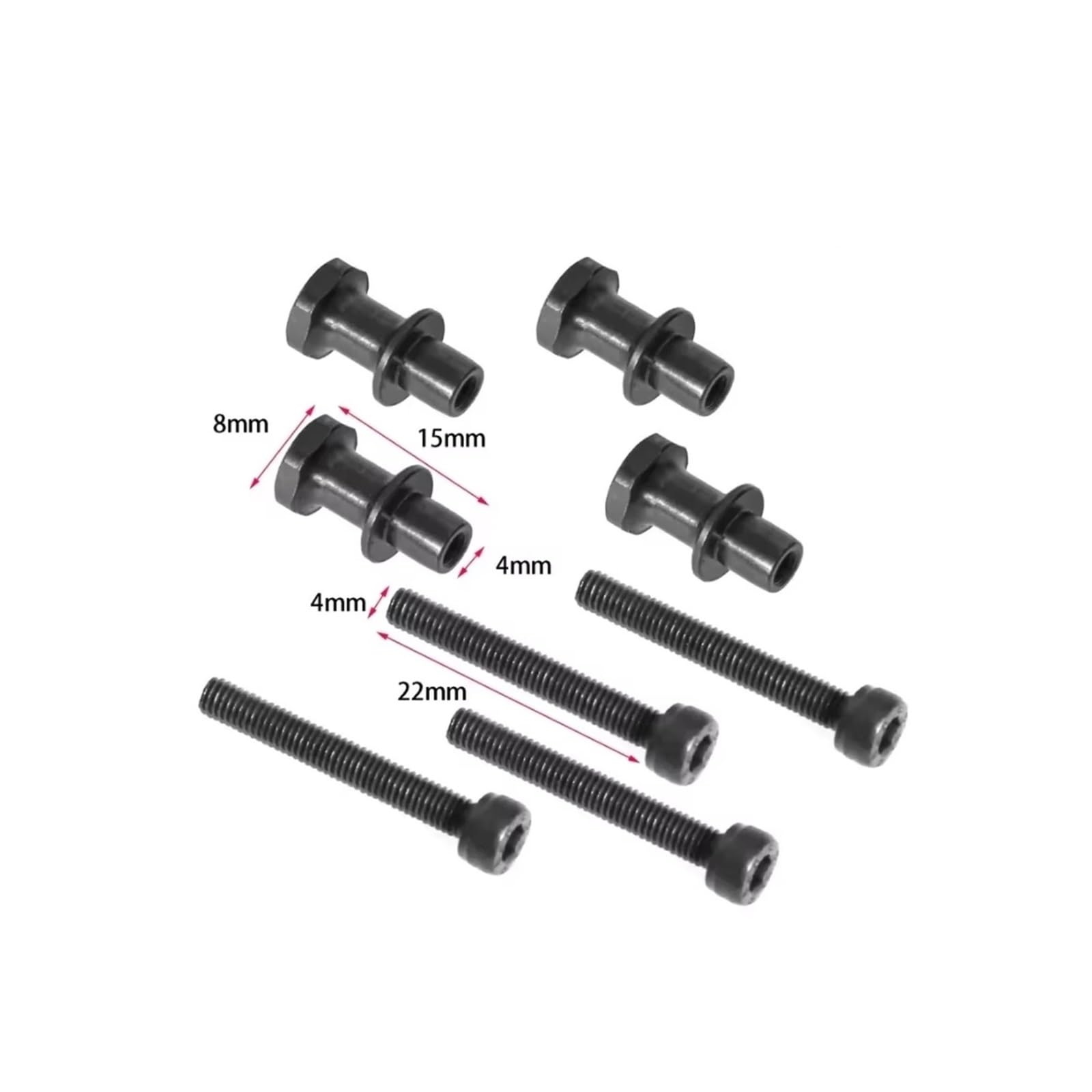 RC Car Accessories for Kyosho MP10 MP9 IF346-04 1/8 4pcs Metal Steel Shock Bush RC Car Crawler Vehicle Upgrade Parts Accessories