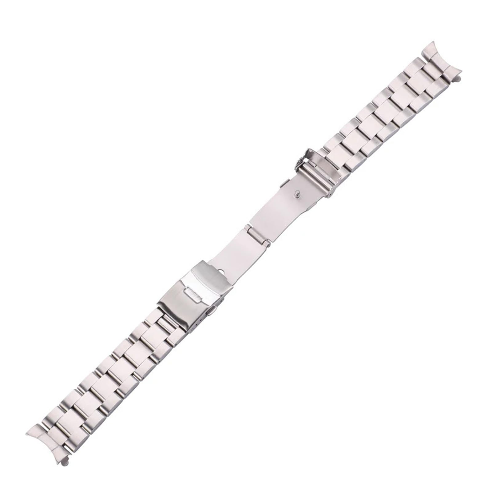 Genérico NASUNJIA Correa De Reloj Acero Inoxidable For Hombre, 20 Mm, 22, Con Extremo Curvo Cepillado, Accesorios For Relojes
