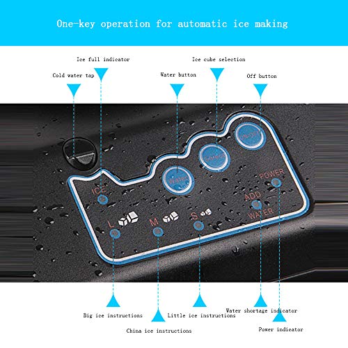 MHGD Automatische tragbare elektrische Arbeitsplatten-Eismaschine, runde Eismaschine mit Fasswasser für den Heimgebrauch… – Bild 7