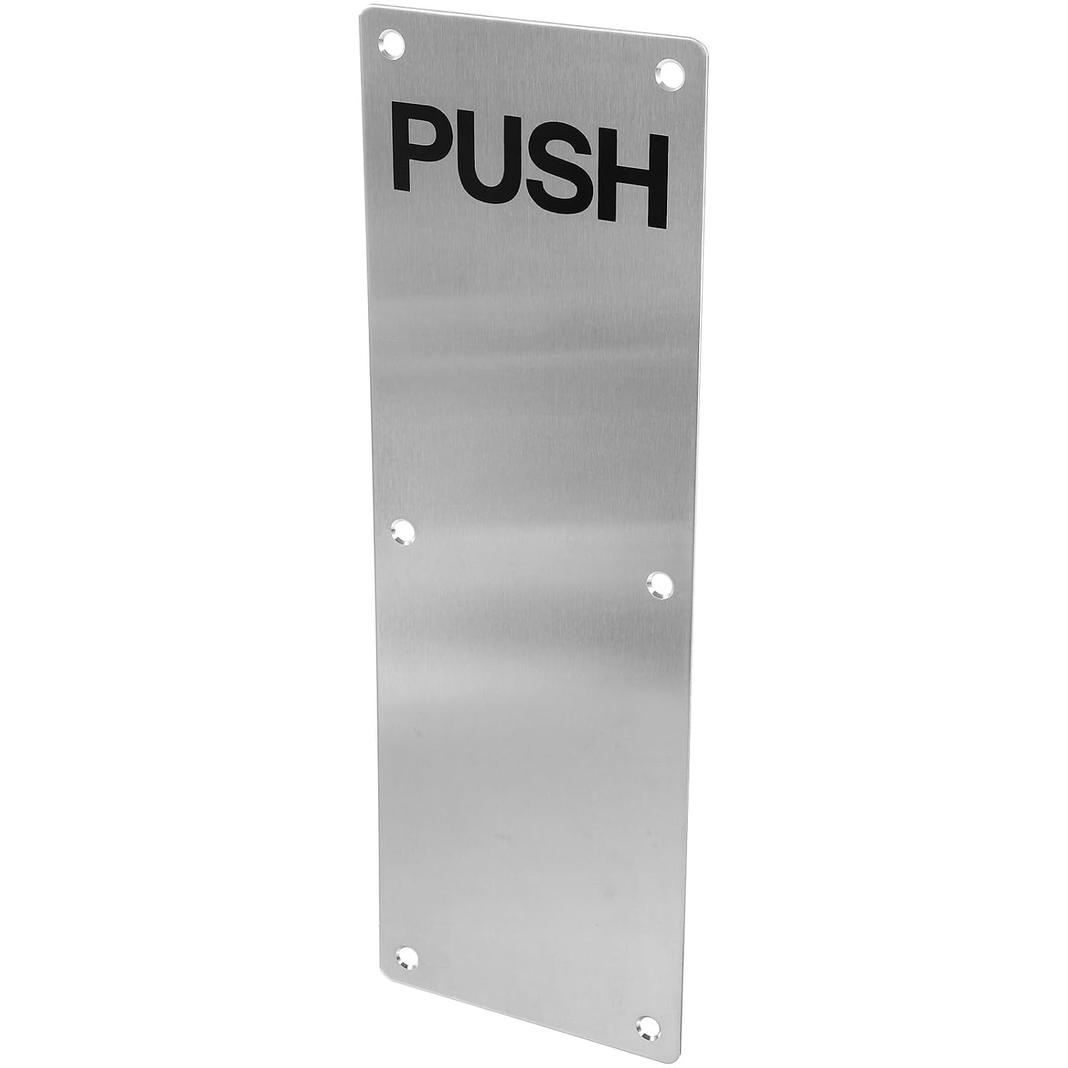 Stainless Steel 304 Door Push Plate with Push Letter 100x300x1.5mm Fireproof Sliding Door Hardware Heavy Duty Finger and Kick Plate for Commercial and Residential Use