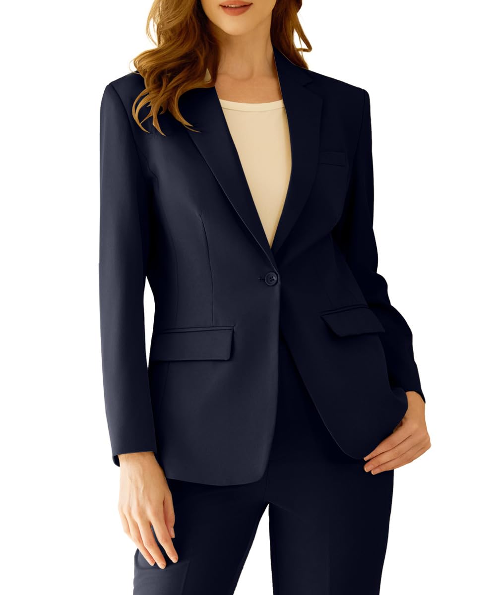 Miesuit Women's Professional Suit 2 Piece Slim Fit Outfit Business Office Work Tuxedo Blazer Pants Suits