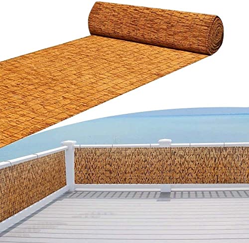 yeSQMI Valla Decorativa de bambú Natural, Valla de caña ecológica, Panel de Pantalla de privacidad, Rollos de Valla de bambú para Patio, Sombra Exterior, protección de Plantas, decoración de jardín
