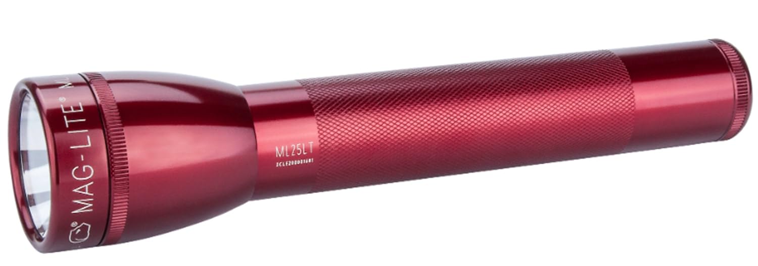 Mag Instrument Maglite ML25LT LED 3-Cell C Flashlight, Red (ML25LT-S3036)