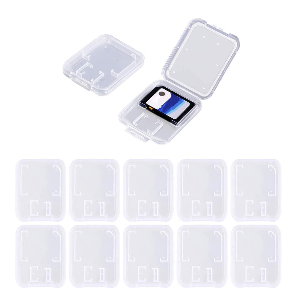 10 pcs Clear Plastic Memory Card Case Compatible with SD Micro SD T-Flash Card-image-49