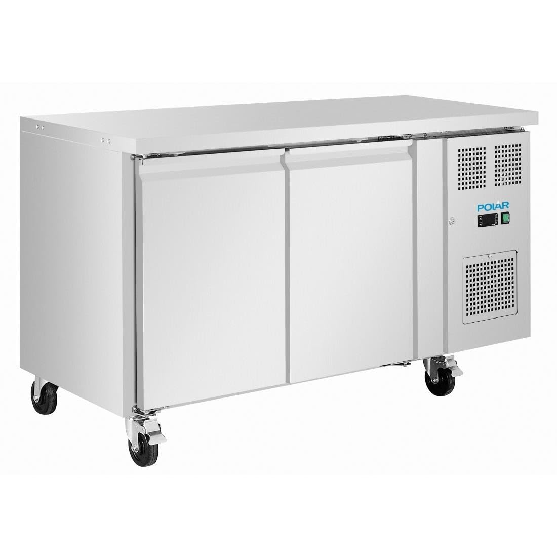 Polar U-Series Double Door Slimline Counter Fridge UA105  Catering Commercial