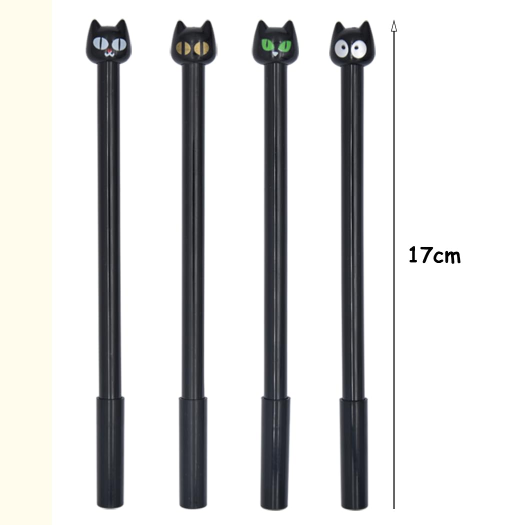 Ranvi Cute Animal Shapes Gel Ink Pens Student Stationery Office Supplies 4 Style -Cat(16 Pieces) - Image 4
