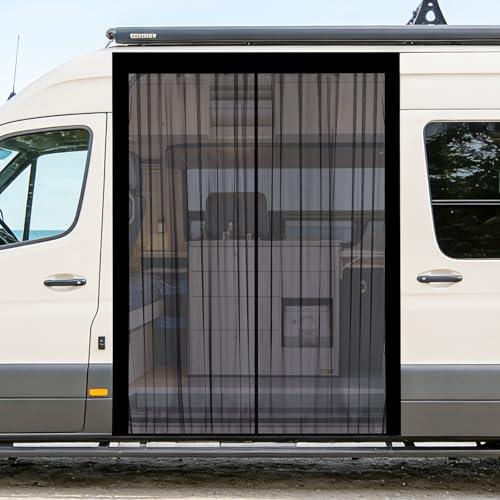 Mosquitera magnética para Furgoneta, mosquitera magnética para Puerta corredera, 150 x 110 cm, para Puerta Lateral de Coche
