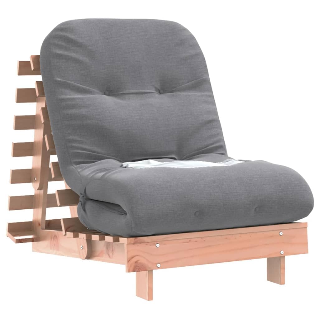 vidaXL Canapé-lit Futon avec Matelas 70x206x11 cm en Bois Massif Douglas, Futon Japonais, Lit de Sol