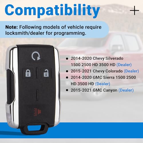image for Lehicriar Key Fob Replacement Compatible with 2014-2020 Chevy Silverad