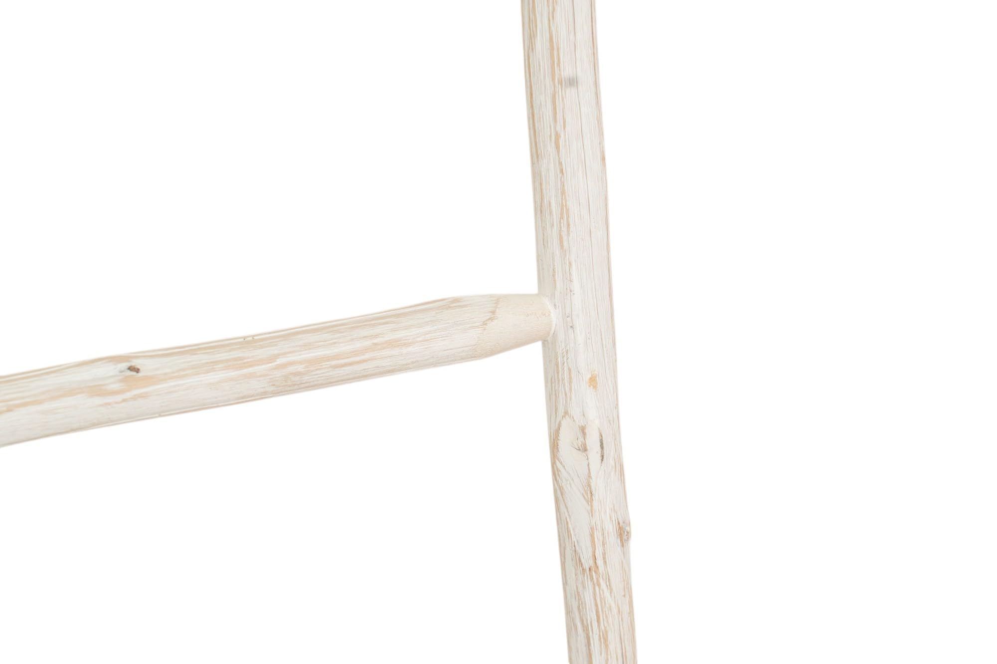 Biscottini Handtuchleiter für Badezimmer, 170 x 4 x 37 cm, dekorative Leiter aus Holz – Handtuchleiter aus Bambus – Leiter aus Holz zum Aufhängen von Handtüchern – Leiter für die Wand aus Metall