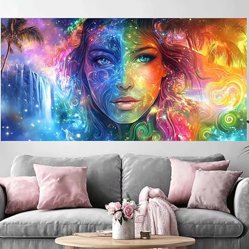 Diamond painting adulte abstrait pour débutant avec kit complet de loisir créatif