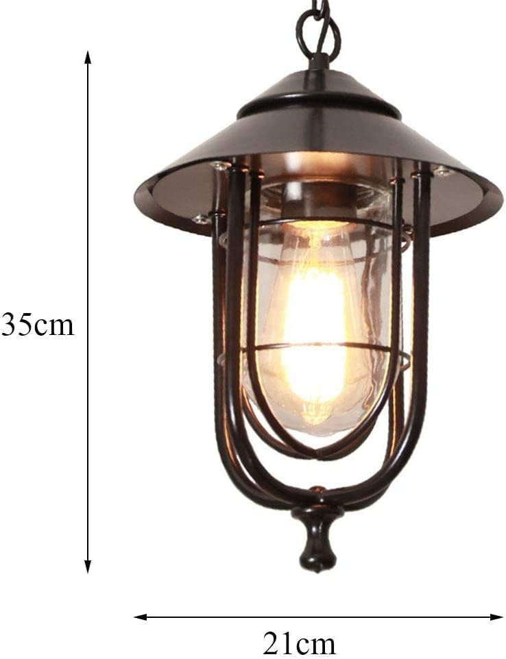 Miniatura 7 de Lámparas de Araña, Luz Colgante de Vidrio Claro Al Aire Libre Luz de Techo Colgante E27 Patio Exterior Impermeable Lámpara Colgante Rural Lave de