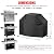 BBQ Grill Cover, Waterproof, Weather Resistant, Rip-Proof, Anti-UV, Fade Resistant, with Hook-and-Loop Straps, Gas Grill Cover for Most Grills, 65'', Black