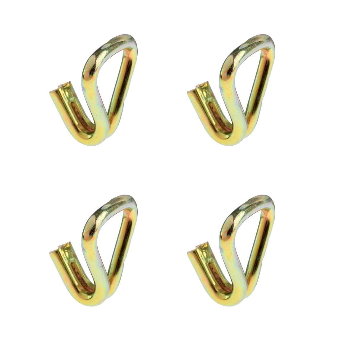 4 Ganci a Cricchetto Resistenti, 50 mm x 5000 kg, Doppio Gancio a J, Di Ricambio per Cinghie di Fissaggio e Rimorchi