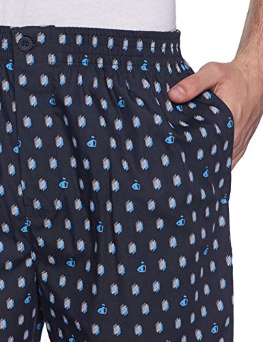 Image of Jockey 9005 Men's Super Combed Mercerized Cotton Woven Fabric Regular Fit Printed Bermuda with Side Pockets