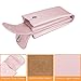 Fintie Double Glasses Case with Carabiner Hook, Portable Vegan Leather Eyeglass Case Anti-scratch Sunglasses Pouch, Rose Gold