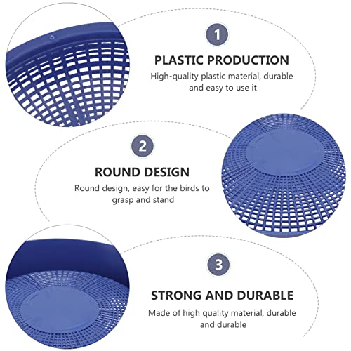 Image of POPETPOP Plastic Bird Nest for Small Birds Parakeet Nest Box Breeding and Hatching Bird Cage Accessory 10.23X10.23X2.36 Inch Durable Pet Cage Ornament