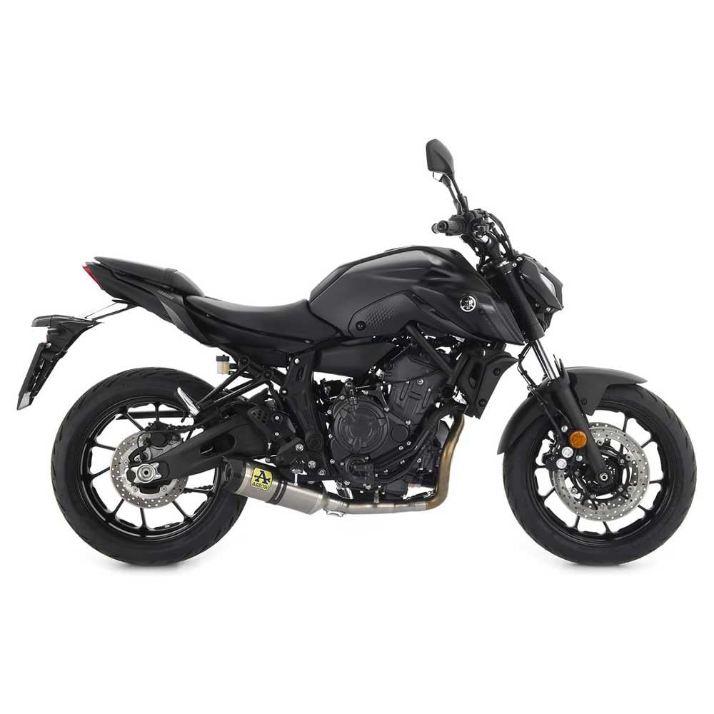 ARROW THUNDER CARBY SILENCER WITH CARBY END CAP YAMAHA MT-07 '21 HOMOLOGATED CARBON SILENCER WITH CARBON ENDCAP, Metall