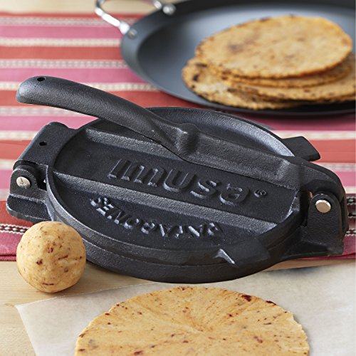 Imusa Usa Cast Iron Tortilla Press 8-Inch, Black #TOP2