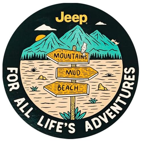 Image of Jeep for All Life's Adventures Vinyl Sticker (4 inch Circle)