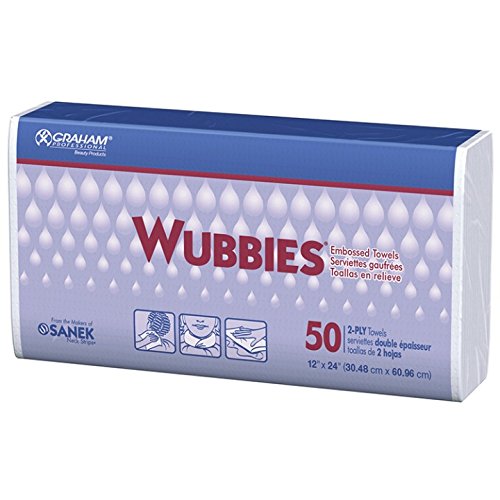 Graham Wubbies Embossed Towels 50 Count 12" X 24"