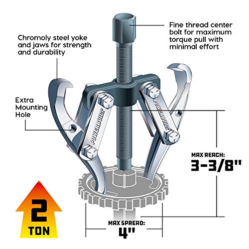 Powerbuilt 648906 4" Gear Puller #TOP2