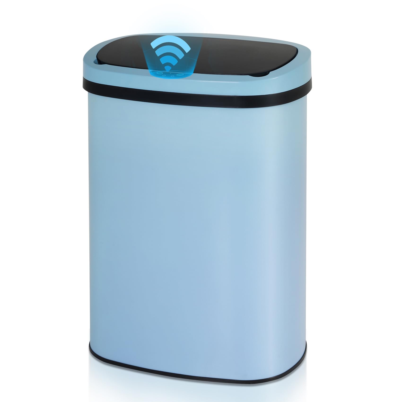 Kitchen Trash Can Stainless Steel 13 Gallon Trash Can 50L Touch Free Garbage Can with Lid Electronic Motion