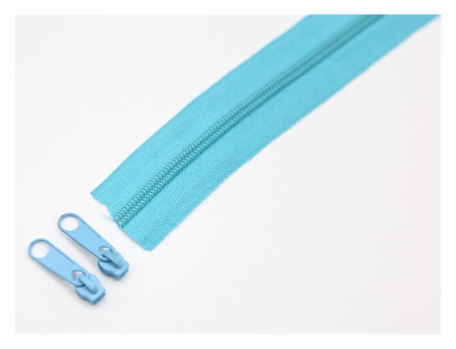 dfEDRd Nylon Coil Zipper by The Yards, 3 Meters #3 Nylon Coil Zippers, for DIY Sewing Garment Accessories, with Color Matched Sliders(Teal)