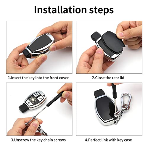 Creativity New Soft TPU Car Smart Key Case Suitable For Mercedes benz CLS CLA CLK G GL R SLK AMG A B C CL S SL M ML class Auto Cover Shell Accessories (silvery)