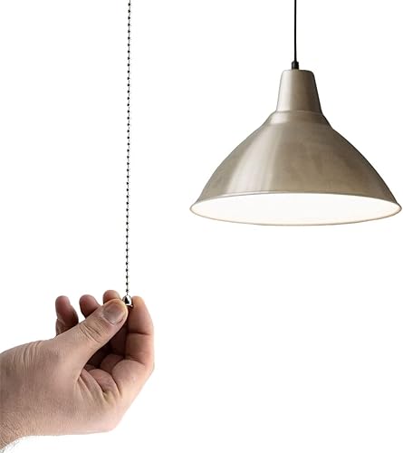 Miniatura 6 de Paquete de 5 extensores de cadena de tracción de 40 pulgadas, cadena de bolas extra larga con conector de 0.118 in de diámetro, extensión de cadena